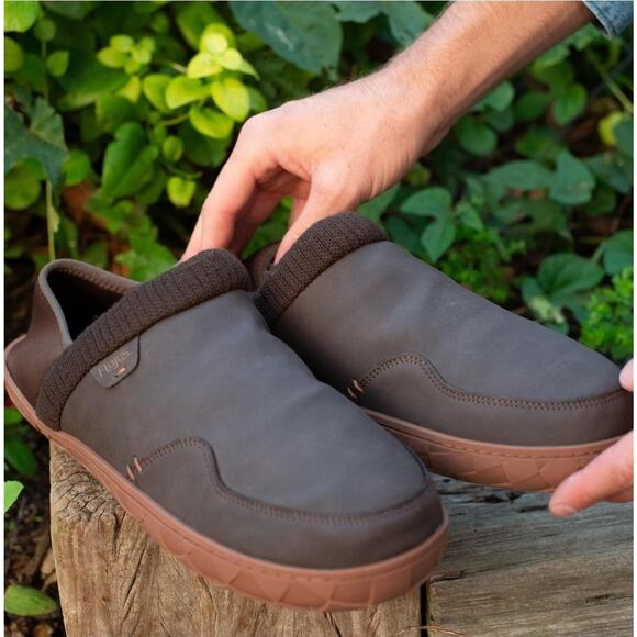 FLOJOS Carl Sherpa Lined Slipper, Brown, Men's Size 12, Women's 13 - Picture 5 of 5